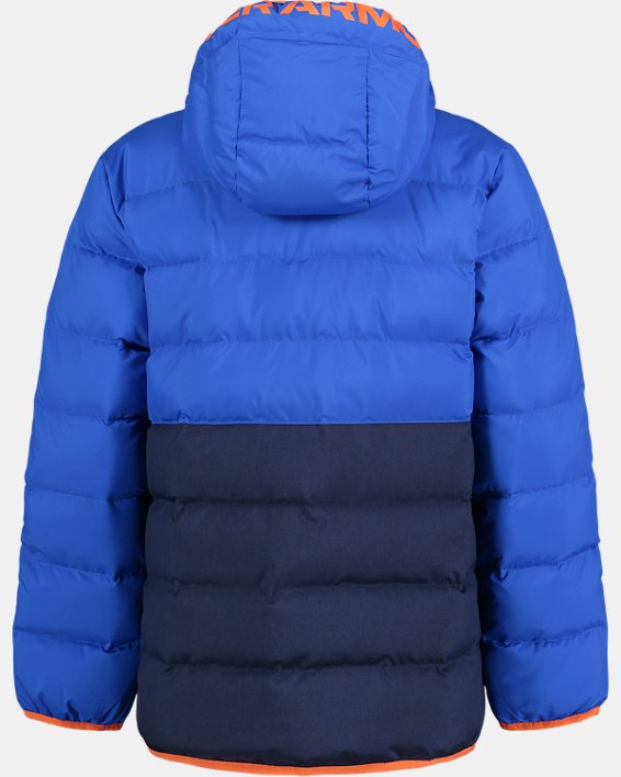 Boys' UA Pronto Puffer Colorblock Jacket, Blue, pdpMainDesktop image number 1